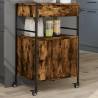 Smoked Oak Kitchen Trolley - Stylish & Functional Storage