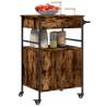 Smoked Oak Kitchen Trolley - Stylish & Functional Storage