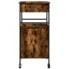 Smoked Oak Kitchen Trolley - Stylish & Functional Storage