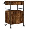 Smoked Oak Kitchen Trolley - Stylish & Functional Storage