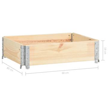 Pallet Collar 60x80 cm - Solid Pine Wood | HiPoMarket