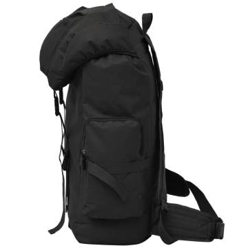 Army-Style Backpack 65L Black - Durable & Practical Gear