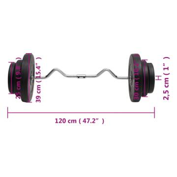 Curl Barbell with Plates 60 kg - Versatile Workout Set