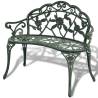 Garden Bench 100 cm Cast Aluminium Green Colour green Quantity in Package 1 Number of 