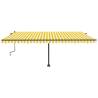 Manual Retractable Awning with LED - 500x350cm Yellow & White