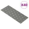 Perforated Plates 40 pcs 2 mm 200x80 mm Galvanised Steel Size 200 x 80 mm Quantity in Package 1 