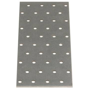 Perforated Plates 40 pcs Galvanised Steel 200x80 mm - DIY Tools