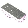 Perforated Plates 40 pcs Galvanised Steel 200x80 mm - DIY Tools