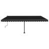 Manual Retractable Awning with LED 500x300 cm - Anthracite