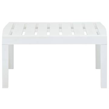 Stylish White Garden Table - 78x55x38 cm Plastic