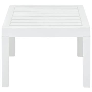 Stylish White Garden Table - 78x55x38 cm Plastic