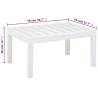 Stylish White Garden Table - 78x55x38 cm Plastic