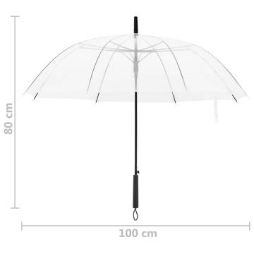 Transparent Umbrella 100cm - Stylish & Durable | HipoMarket