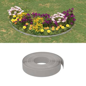 Garden Edging Grey 10m x 10cm - Durable & Flexible Solution