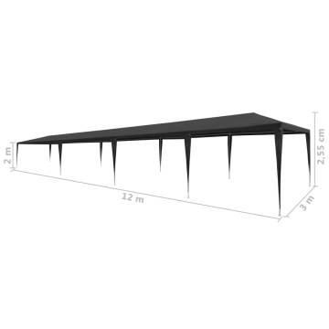 Buy Party Tent 3x12 m PE Anthracite | Outdoor Canopy