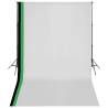 Photo Studio Kit with 3 Cotton Backdrops Adjustable Frame 3x5m Size 3 x 5 m 