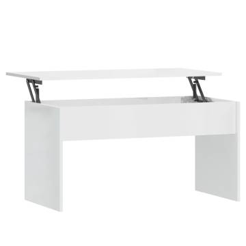 High Gloss White Coffee Table - Versatile Design | HipoMarket