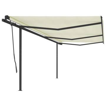 Manual Retractable Awning 6x3.5m - Cream | HipoMarket