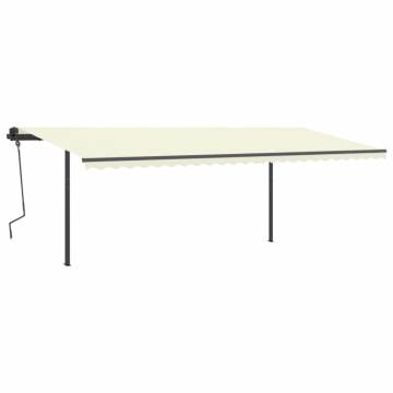 Manual Retractable Awning 6x3.5m - Cream | HipoMarket