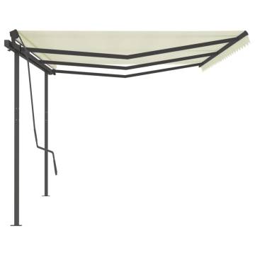 Manual Retractable Awning 6x3.5m - Cream | HipoMarket