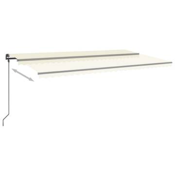 Manual Retractable Awning 6x3.5m - Cream | HipoMarket