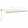 Manual Retractable Awning 6x3.5m - Cream | HipoMarket