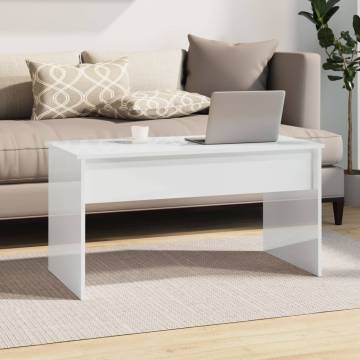 High Gloss White Coffee Table - Versatile Design | HipoMarket