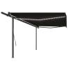 Manual Retractable Awning with LED 5x3 m Anthracite Colour anthracite Size 5 x 3 m Quantity in Package 1 