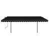 Manual Retractable Awning with LED - 5x3 m Anthracite