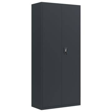 Sturdy Anthracite File Cabinet - 90x40x200 cm Steel