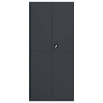 Sturdy Anthracite File Cabinet - 90x40x200 cm Steel