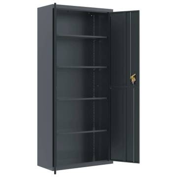 Sturdy Anthracite File Cabinet - 90x40x200 cm Steel