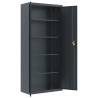 Sturdy Anthracite File Cabinet - 90x40x200 cm Steel