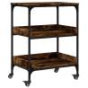 Kitchen Trolley Smoked Oak - 60x41x80.5 cm - Durable Storage