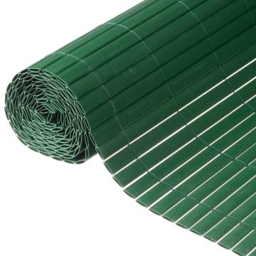 Nature Double Sided Garden Screen PVC 1x3m Green - HipoMarket