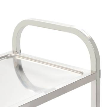 4-Tier Kitchen Trolley - Stainless Steel, 107x55x125 cm