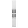 High Gloss White Bathroom Cabinet - 30x30x183.5 cm