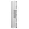 High Gloss White Bathroom Cabinet - 30x30x183.5 cm