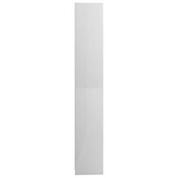 High Gloss White Bathroom Cabinet - 30x30x183.5 cm