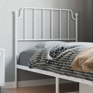 Stylish White Metal Headboard 90 cm | Hipomarket UK