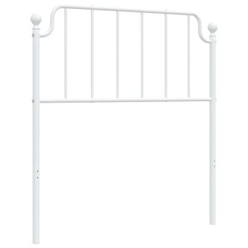 Stylish White Metal Headboard 90 cm | Hipomarket UK