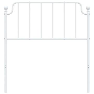 Stylish White Metal Headboard 90 cm | Hipomarket UK