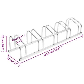 Durable Galvanised Steel Bike Rack for 5 Bikes | HipoMarket