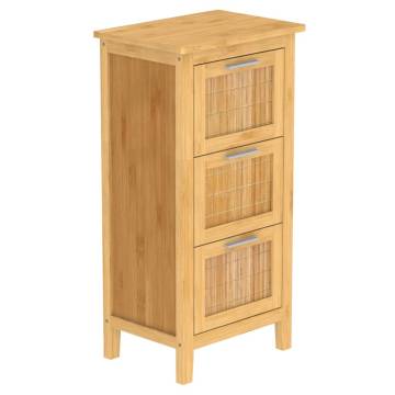 EISL Bamboo Bathroom Cabinet with 3 Drawers - 30x42 cm