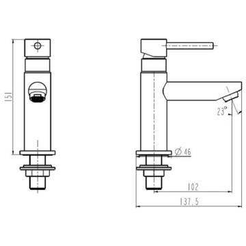 SCHÜTTE Cold Water Pillar Tap LAURANA - Chrome Finish