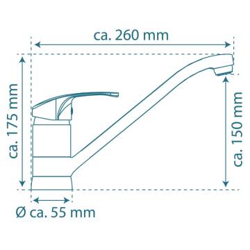 SCHÜTTE CELLINO Low Pressure Sink Mixer - Chrome Finish