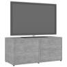 Stylish Concrete Grey TV Cabinet - 80x34x36 cm