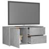 Stylish Concrete Grey TV Cabinet - 80x34x36 cm