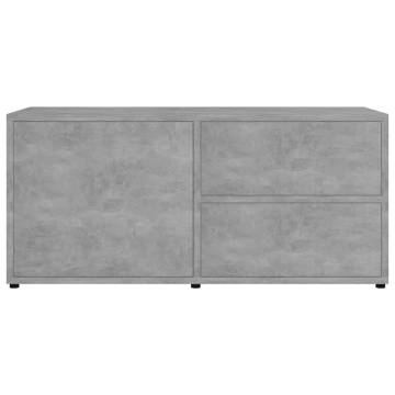 Stylish Concrete Grey TV Cabinet - 80x34x36 cm