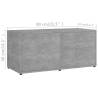 Stylish Concrete Grey TV Cabinet - 80x34x36 cm